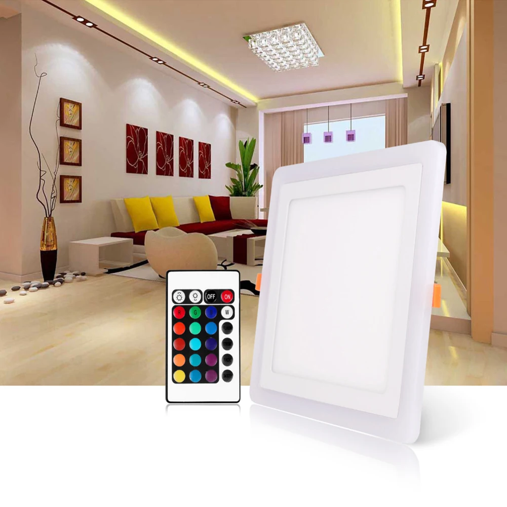 

TSLEEN 4x Ultra Slim Led Panel Downlight RGB Round Square LED Ceiling Recessed Lamp AC 110V 220V 265V LED Panel Light SMD 2835