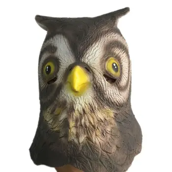 

Cute Owl Latex Mask Full Head Halloween Animal Bird Minerva Rubber Masks Masquerade Cosplay Party Costume Props Adult Size