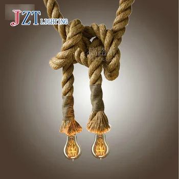 

American LOFT INDUSTRIAL Toronto Manila 3M Retro Rope Ceiling Lights Chandeliers RUSTIC vintage hemp rope light
