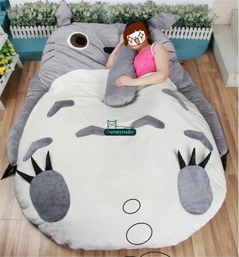 Dorimytrader 200cm X 160cm Huge Soft Plush  Cartoon Anime Totoro Bed Tatami Mattess Sofa Kids Play and Sleeping Carpet Present DY6327(41)