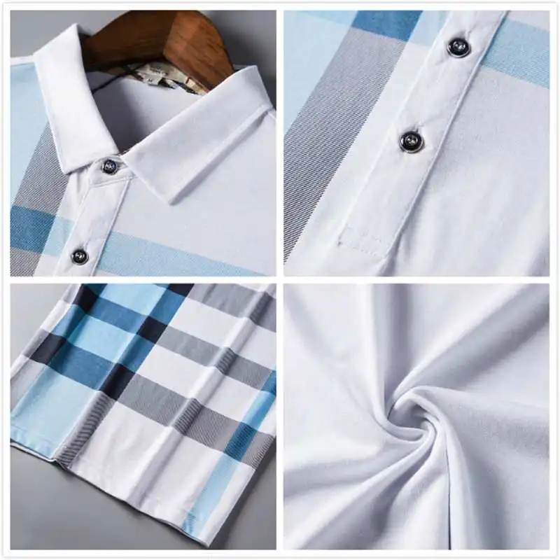 HAYBLST брендовая мужская рубашка поло летняя модная новинка Homme Camisas Повседневная Лоскутная сетка дышащий хлопок плюс размер 3XL одежда поло