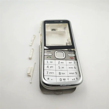 

Original Front Middle Frame Back cover Battery Cover For Nokia C5 C5-00 Full Housing Cover Case With English Or Arabic Keypad