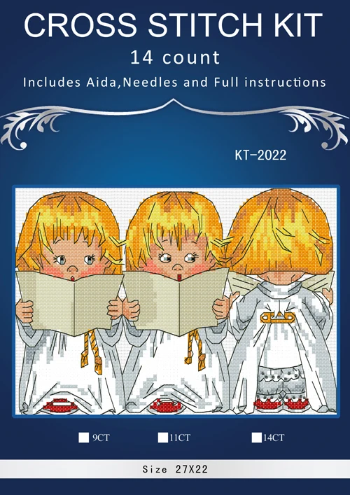 Home & Garden Kt2022 Three Angels Chinese Stitch,diy 14ct Similar Dmc Cross Stitch,sets For Embroidery Kits Counted Cross-stitching Driving A Roaring Trade