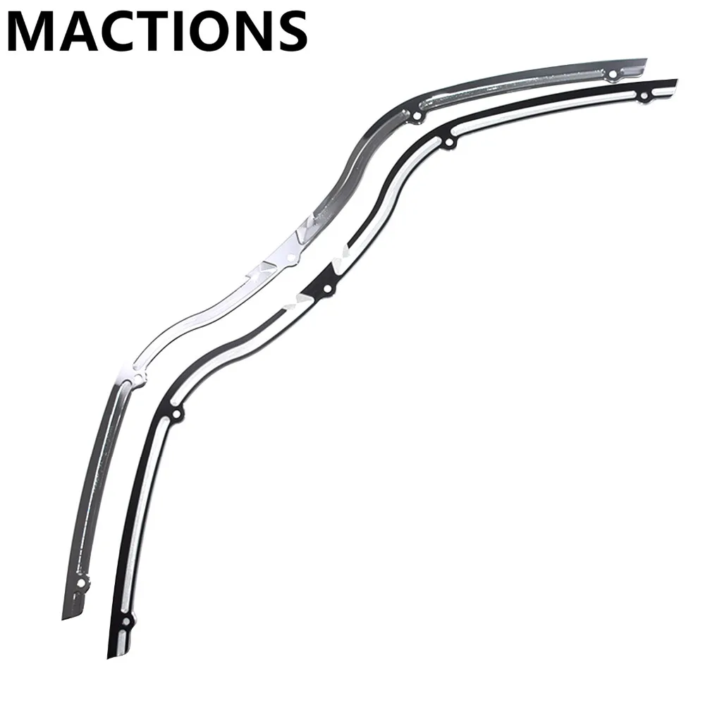 

Motorcycle Parts Aluminum Scallop Windshield Trim For Harley Touring FLTR 98-13 Black &Chrome