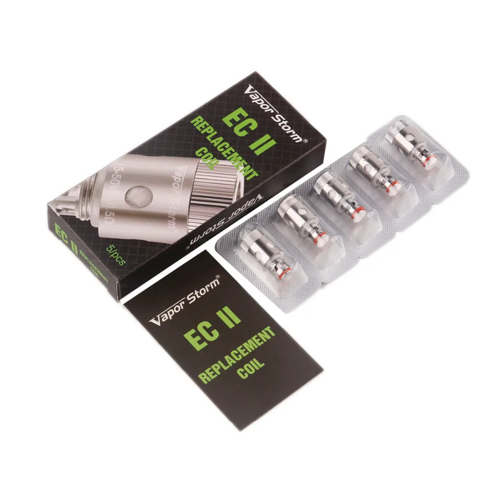 

10pcs/lot Vapor Storm EC II Tank Coil head fit EC II Tank / EC Tank Atomizer Electronic Cigarette coil Box Mod Vape Hookah core