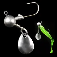 2 г, 4 г, 2,6 см, 2,8 см, свинцовая головка, один крючок, Спиннер, Anzol Para Pesca, для ловли карпа, вертлюги, крючок