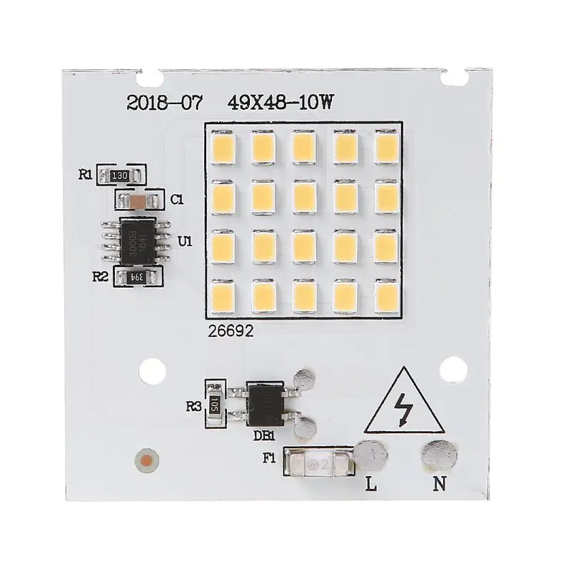 220V 10/20/30/50/100W Светодиодный проектирование светильник Панель с поверхностным монтажом, с чипом для лампы с теплым белым умная ИС(интеграционная схема фасоли Точечный светильник источник декор для