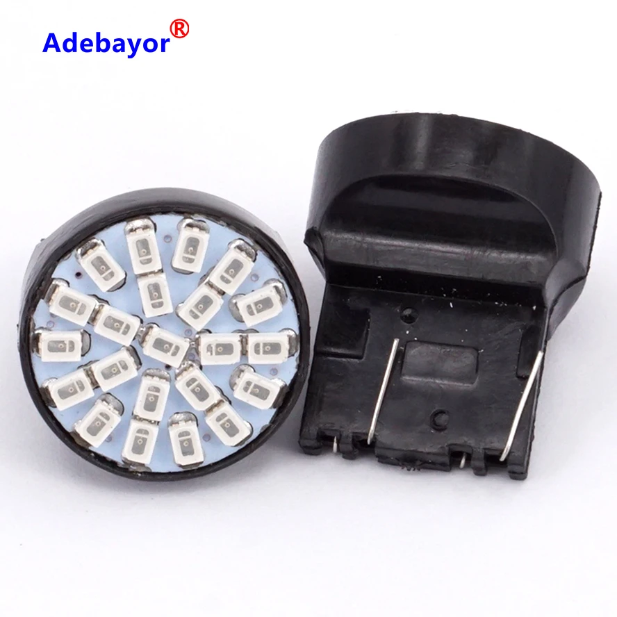 100X T20 7443 W21/5 W 22 1206 светодиодный 3014 SMD Автомобильная Лампа заднего хода, индикатор поворота руля, фонарь, стоп-сигнал, тормозной светильник