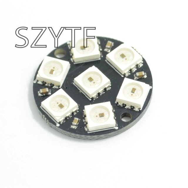 10 шт. 7 бит X WS2812 5050 RGB светодиодный кольцевой светильник со встроенными