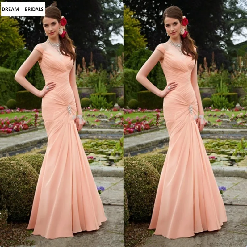 New Arrival Cap Sleeve Sexy V-Neck Evening Party Dresses Floor Length Full Pleat Formal Prom Dress With Beading Sequined Vestido