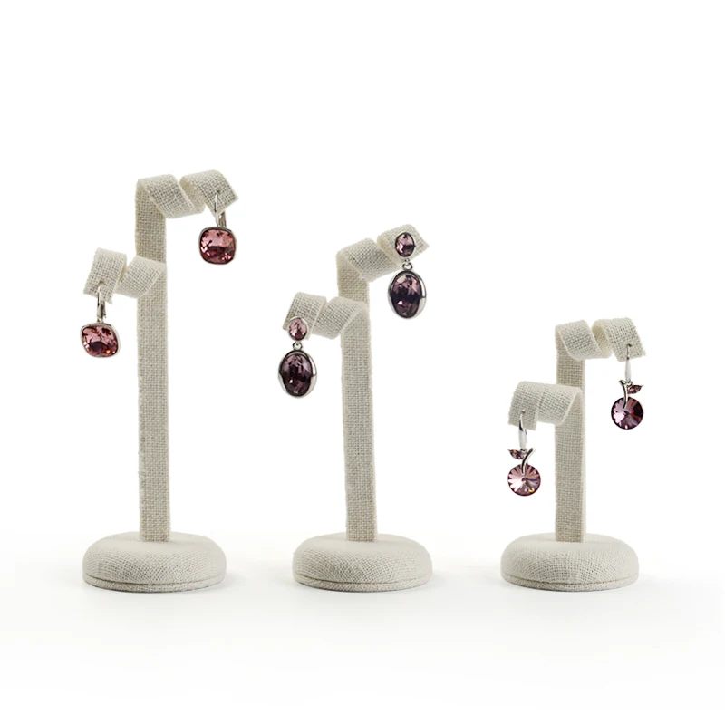 FANXI Free Shipping Custom Creative Jewellery Display Rack for Earrings Holder MDF Wrapped with Grey Velvet Rack Stand Jewelry Packaging