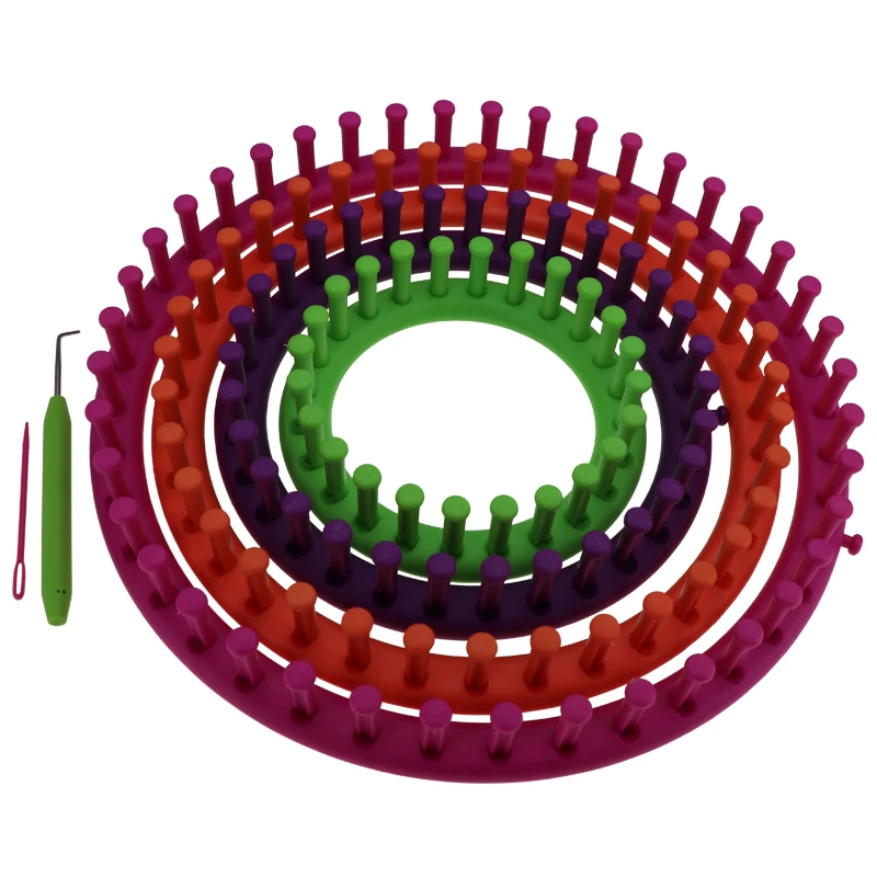 

4 Sizes / 1 DIY Tool Kit Plastic Kit Round Circle Creative Hat Scarf Sweater Circle Hand Cuffs High Quality Loom Point
