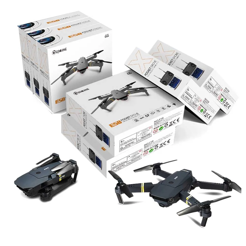

RC Quadcopter E58 WIFI FPV With Wide Angle HD Camera Black 2.4G 4ch 6 axis High Hold Mode Foldable Arm USB Charging Transmit