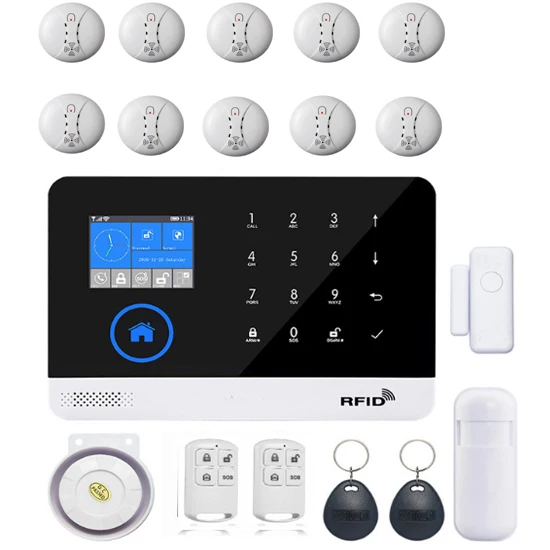 SmartYIBA беспроводная Wi-Fi сигнализация 3g домашняя охранная сигнализация с датчиками дыма приложение пульт дистанционного управления для