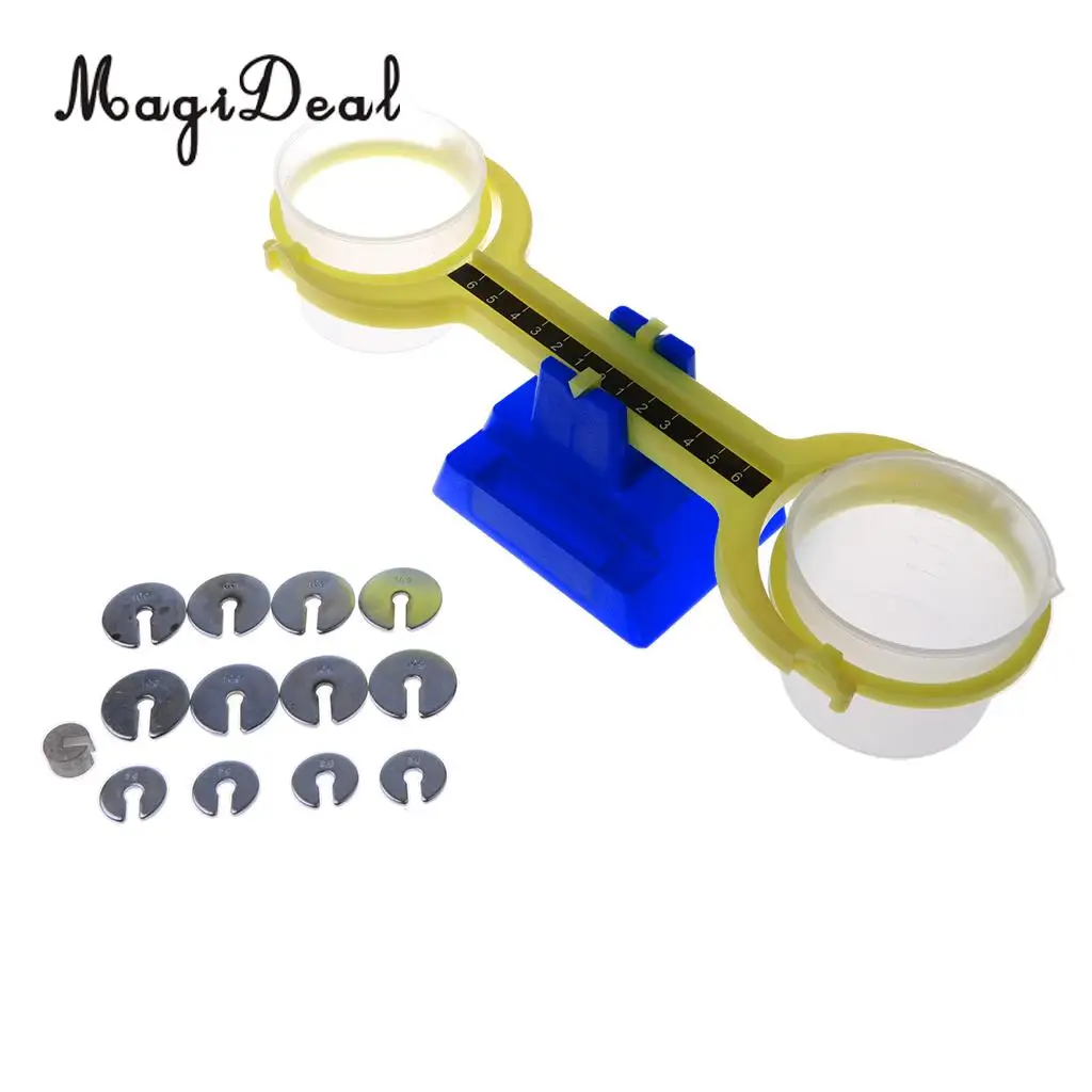 MagiDeal Balance Beam Weighing Scale Early Childhood Training Math Educational Toy Baby Kids Mathematics Game Toy