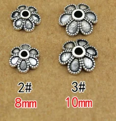 

100pcs Vintage Tibetan silver Metal flowers hat tora Beads fit Fashion DIY European Charms Spacer Beads Jewelry Making 8mm 10mm