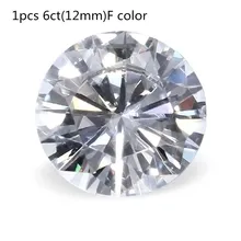 Transmems 1 шт. 12 мм круглые сердца и стрелы огранки муассанитов Свободный Камень для изготовления ювелирных изделий эквивалентный алмаз вес 6ct