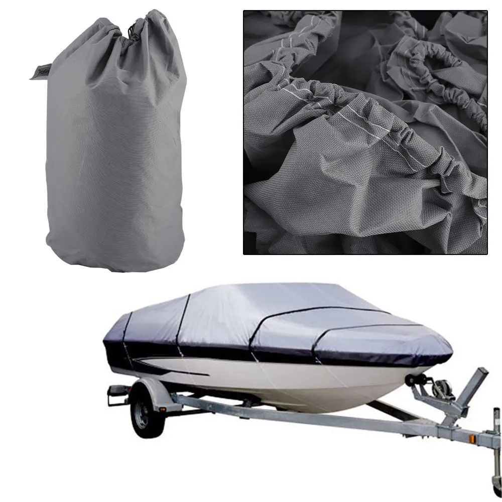 

600D Woven Polyester With PU Coating 20ft To 22ft Trailable Boat Cover Waterproof Sunproof V Type 100 Inch Beam Ship Accessory