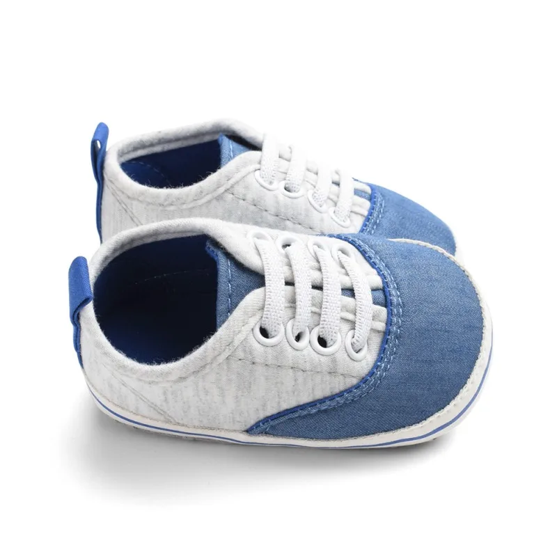 Baby Shoes Classic Elastic Band Newborn First Walkers Denim Color Baby