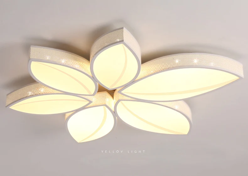 Листья потолочный светильник современный поверхностного монтажа светодио дный Celing лампы минималистский листьев дизайнер лампа акрил +