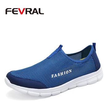 

FEVRAL New Mesh Men Casual Shoes Men Shoes Lightweight Slip-on Men Shoes Comfortable Breathable Fashion Sneakers Big Size 39~45