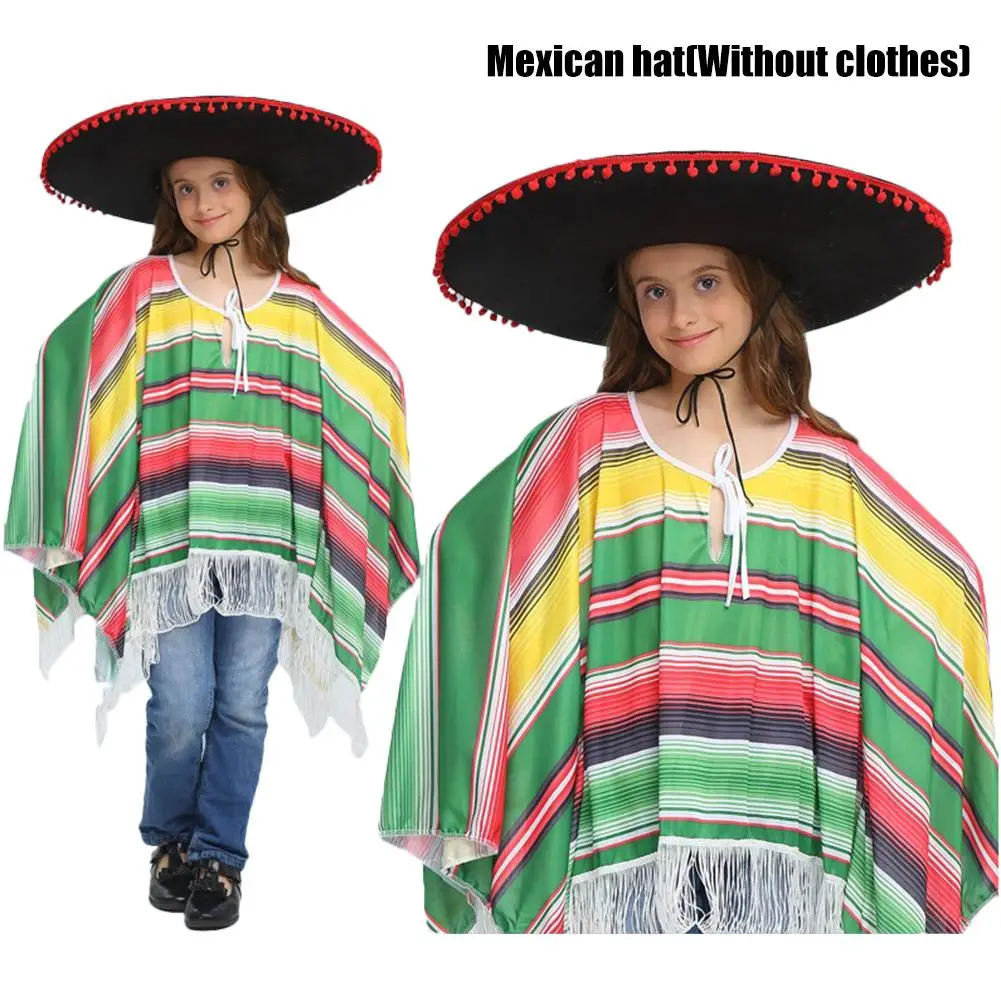 Мексиканская Шляпа Набор Косплэй Опора Красочные Мексиканская Шляпа для детей, костюм на Хэллоуин, маскарадный костюм вечерние день рождения настольная вечерние поставки