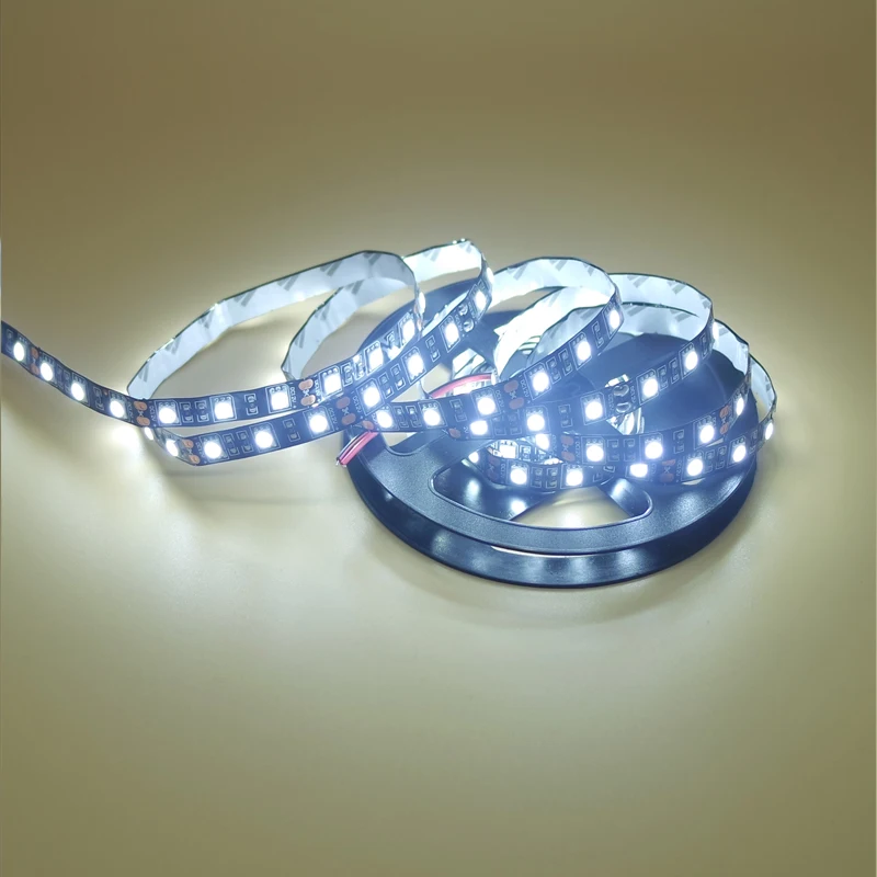 1/2/3/4/5 м Светодиодная лента RGB 5050 SMD не водонепроницаемая черная печатная плата