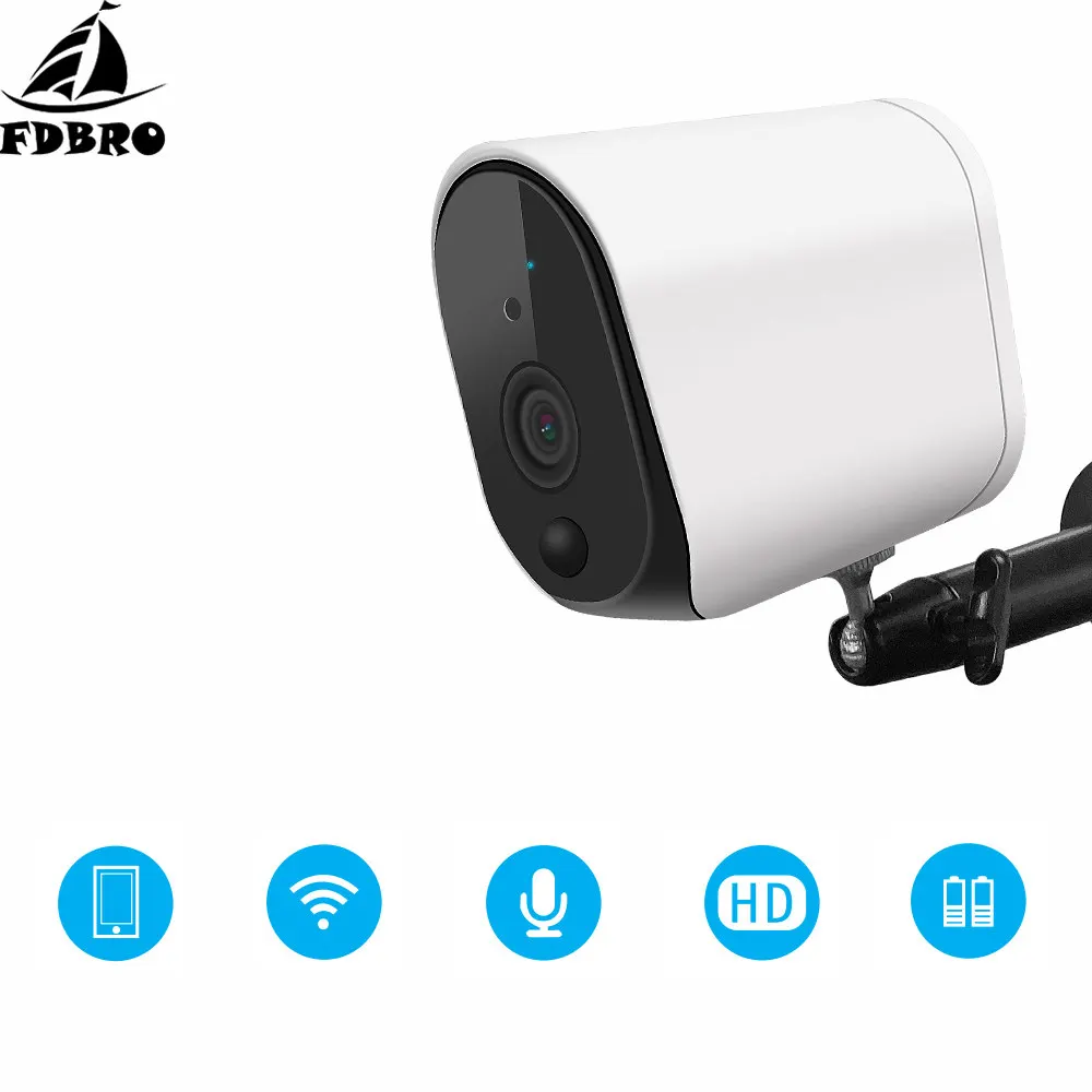 

FDBRO WIFI Mini Monitor Long Time Working PIR Motion Detection IP Cam AP P2P IR Night Vision H.265 Two-way Low Power Camera