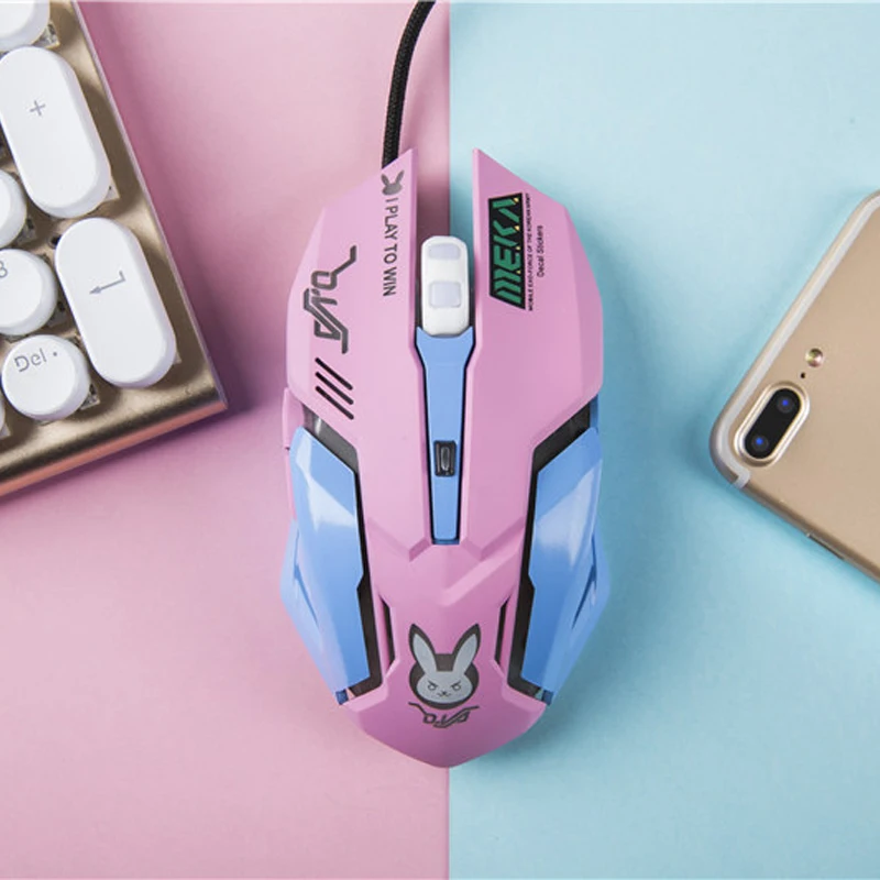 OW 6D игровой дыхание светодиодный подсветкой Игровые мыши Mercy D. VA Reaper Проводная компьютерная USB Мышь для Fortnite Overwatch геймеров