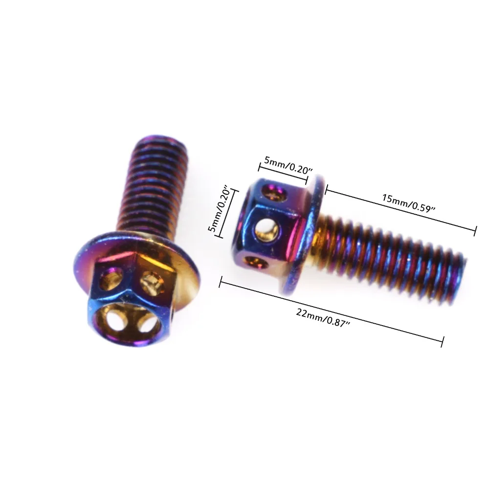 5 шт. M6 10/15/55 мм/75 мм 304 шестигранные винты из нержавеющей стали/Титан покрытие Винты/Самонарезающий винт цвет винт для электромобиль/скутер