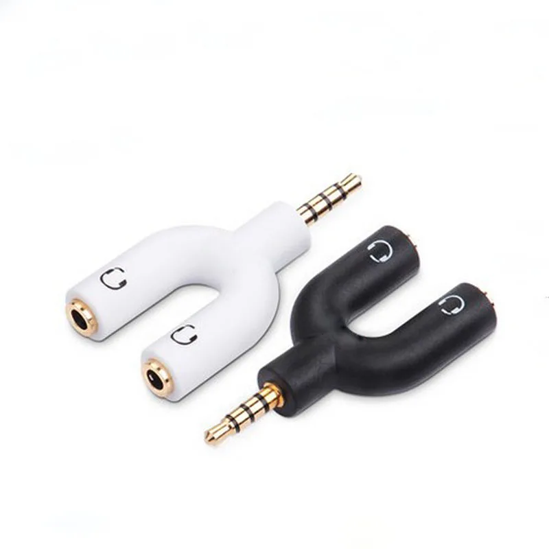 5pcs High Quality Headphone Splitter 1 is Divided Into 2 Couples Share Headset Cable Adapter Jack 3 5mm Audio Connector