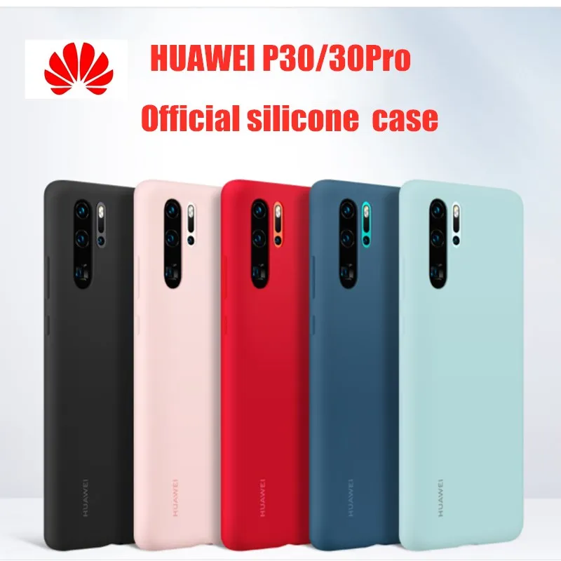 

10 pcs Huawei P30 Pro Case 100% Original HUAWEI Official Liquid Silicone Protective Cover Microfiber Insided Huawei P 30 P 30Pro