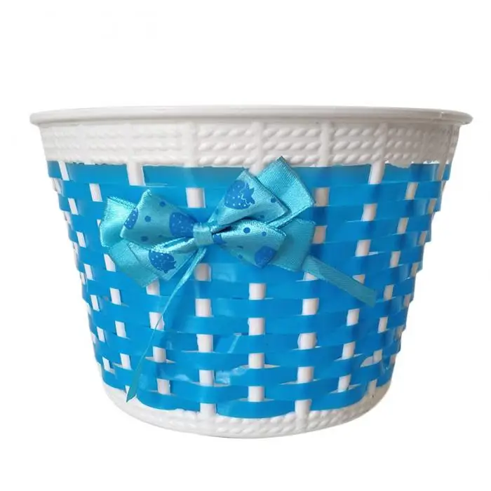 Excellent 2019 Hot Sale Bowknot Front Bike Bicycle Basket Children Kids Girls Outdoor Panniers fietstassen Cycling Shopping Accessories 6