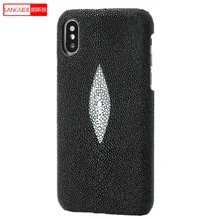 Для iphone x LANGSIDI натуральный fishskin кожаный телефон чехол для iphone 8 plus Stingray чехол для iphone se