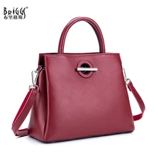 BRIGGS Brand Genuine Cow Leather Tote Bag Fashion Women Handbag Female Small Shoulder Crossbody Bags High Quality Solid Handbag BRIGGS Brand Genuine Cow Leather Tote Bag Fashion Women Handbag Female Small Shoulder Crossbody Bags High Quality Solid Handbag