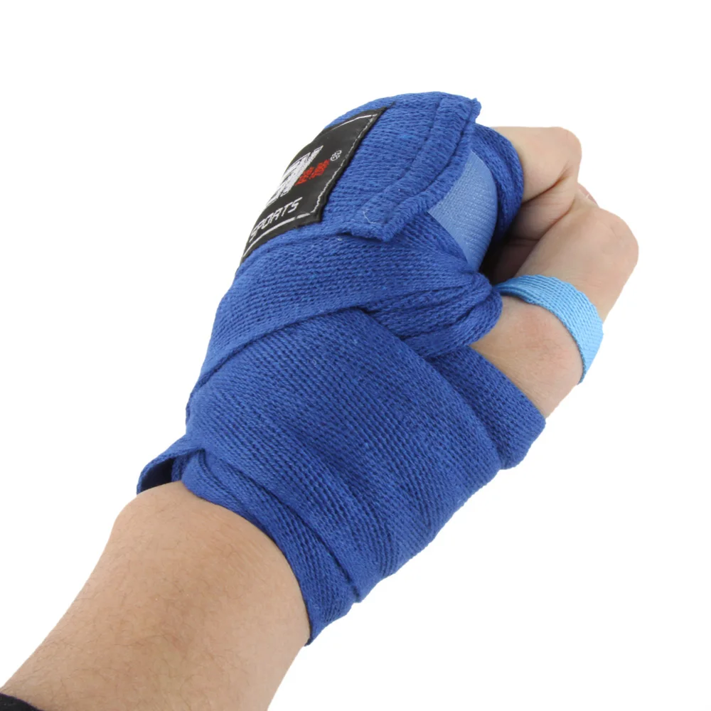 2PCS/Roll Hand Wraps Muay thai wrap 100 Cotton Length 2.5M Sports Strap Boxing Sanda Muay Thai