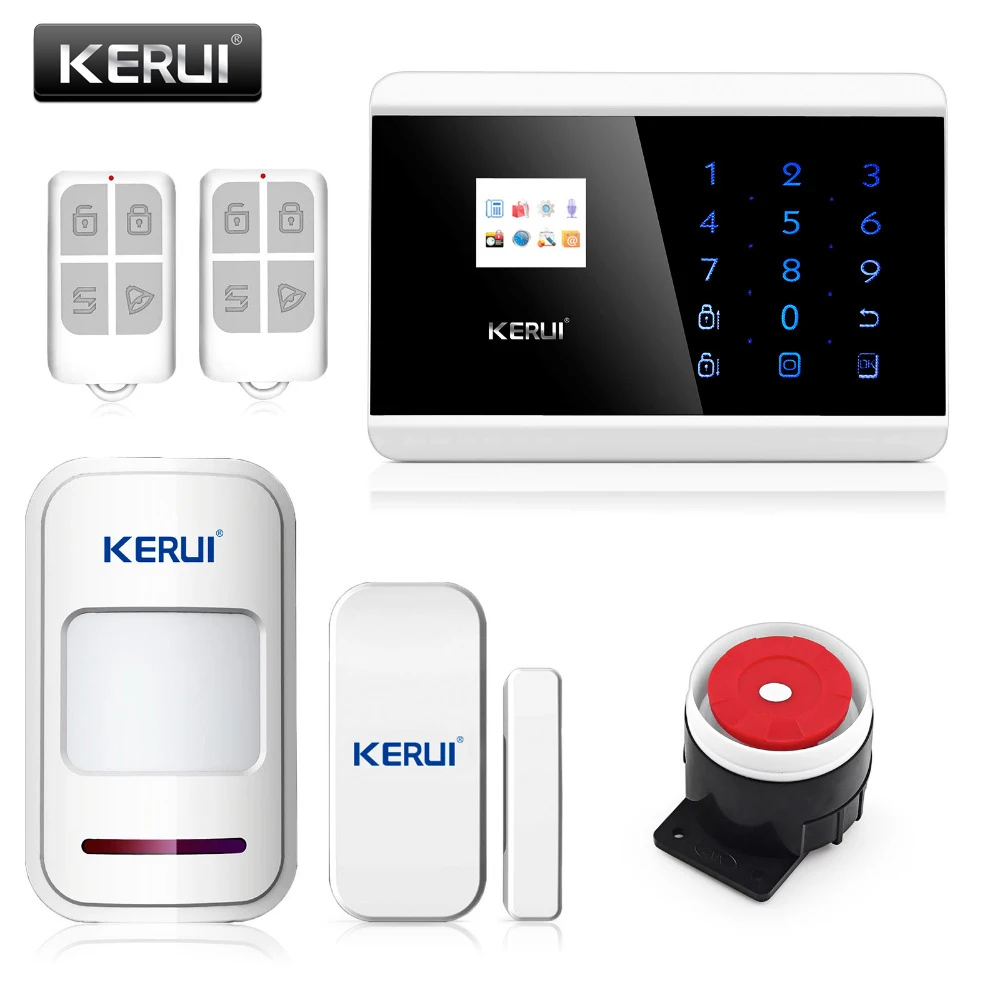 imágenes para Envío gratis kerui ruso voz 433 mhz sistema de alarma inalámbrico home office con conexión de cable sirena imágenes para Envío gratis kerui ruso voz 433 mhz sistema de alarma inalámbrico home office con conexión de cable sirena