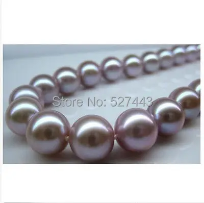 

Wholesale >>STUNNING PERFECT ROUND 18"11MM SOUTH SEA GENUINE PURPLE PEARL NECKLACE
