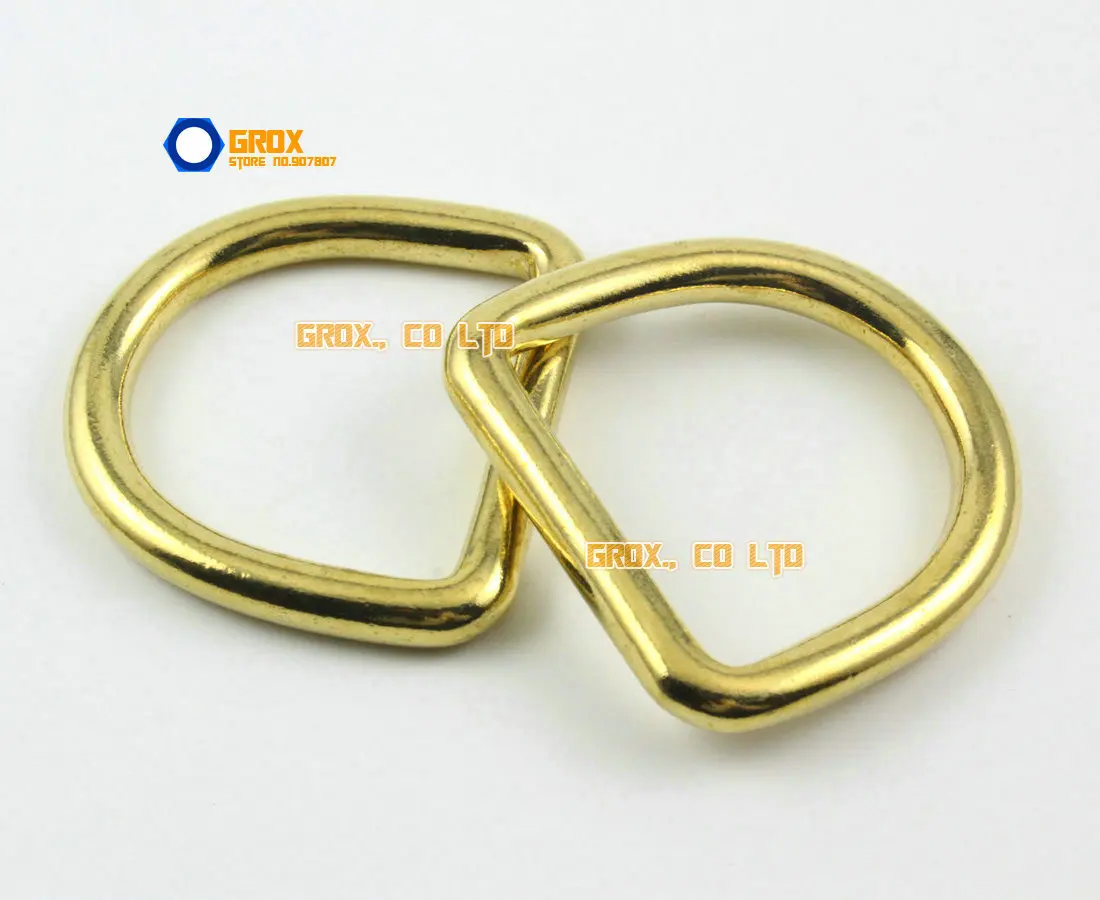 

3 Pieces 38mm Solid Brass D Ring For Purse Bag Handbag Strap Dee Ring