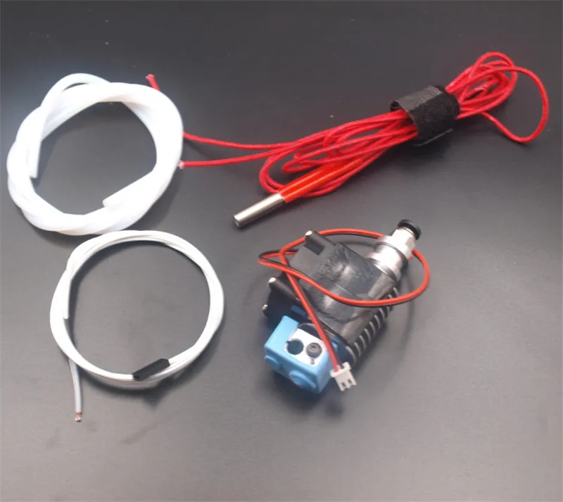 Best 1set V5 bowden metal j head hotend kit 1.75 3mm with PTFE tube 12 24V for Prusa 3D printer hotend