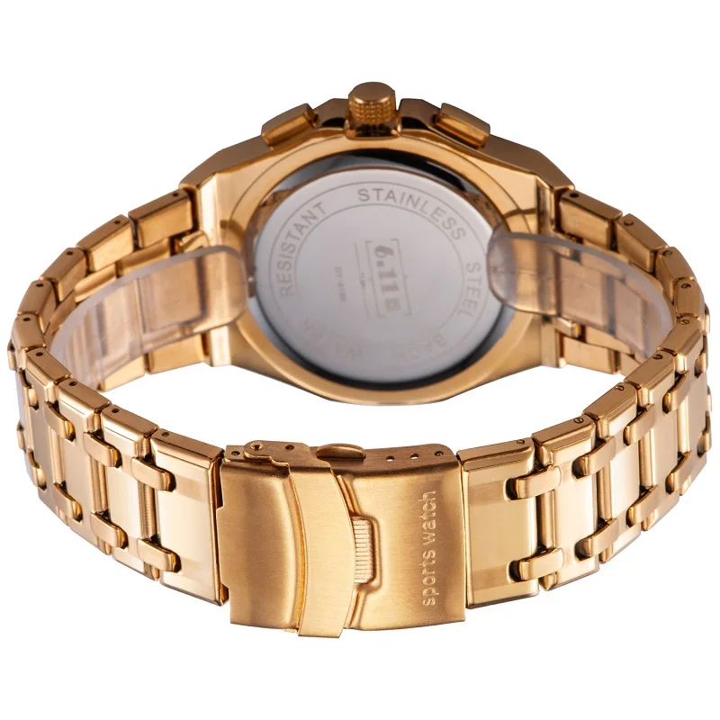 6,11 мужские часы Топ бренд класса люкс многофункциональные золотые наручные часы 6-контактный дисплей водонепроницаемые кварцевые часы спортивные часы мужские часы