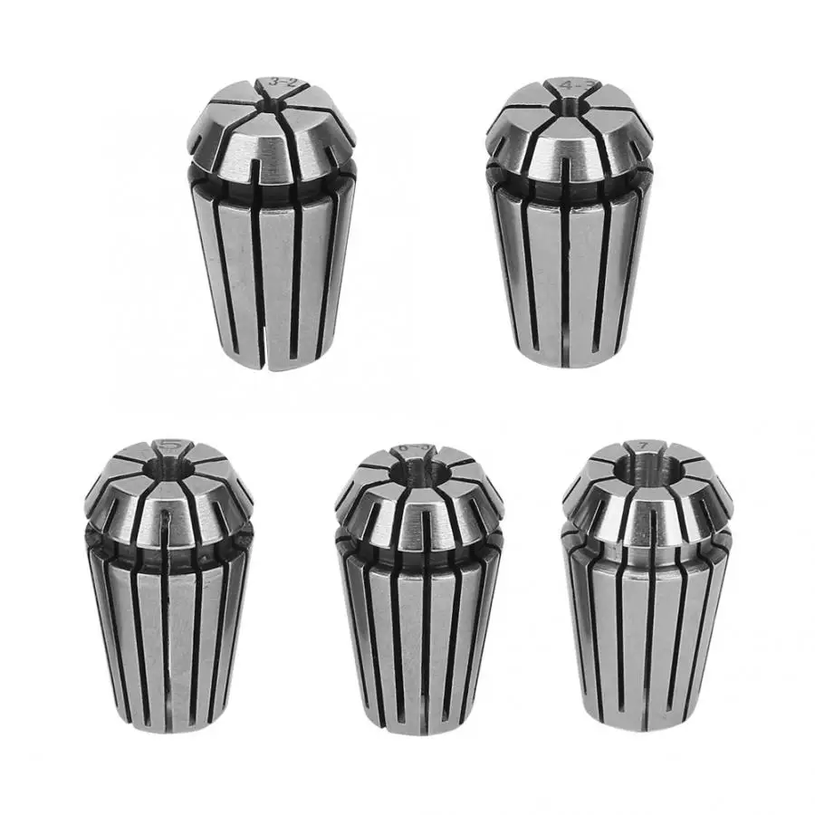 

5pcs/set ER16 Spring Collets High Carbon Steel Spring Collet Tool Holder for CNC Milling Engraving Tool Machine 3/4/5/6/7mm