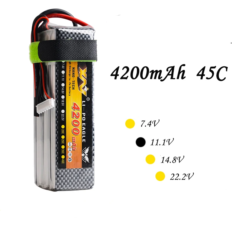 

High Quality RC Battery 11.1V 4200mAh 45C Max 120C 11.1Volt RC LiPo Li-Poly Battery for Helicopters Quadcopter RC drone kit