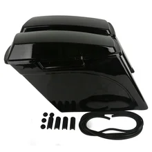 5″ Extended Hard Saddlebags Trunk w/ Lids For Harley Davidson Touring FLH FLT