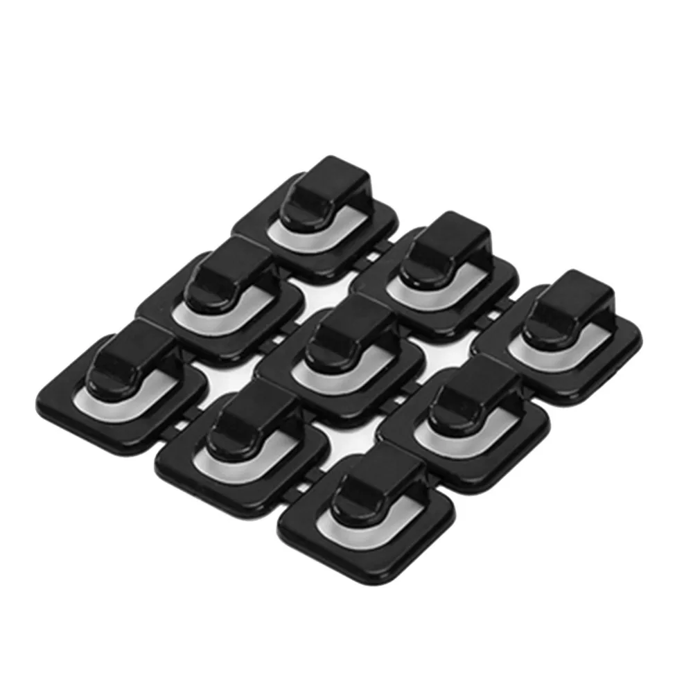 

36Pcs Black Cable Tools Plastic Wire Clip Car Tie Rectangle Cable Holder Mount Clamp Self-adhesive Organizer Fixation
