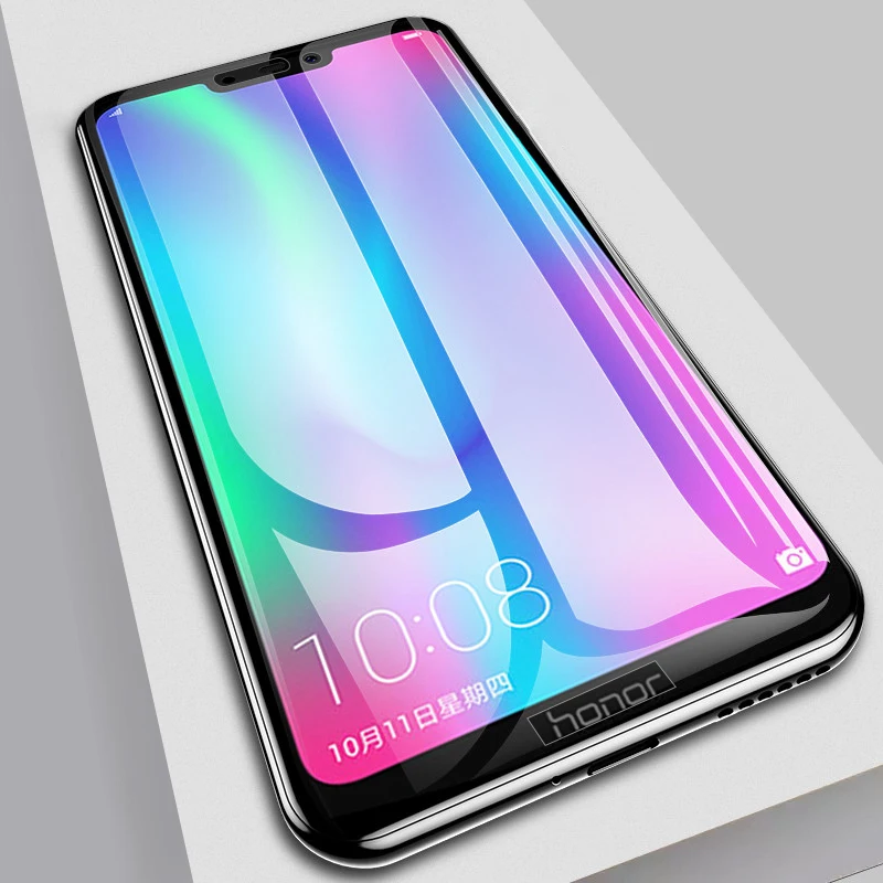 Стекло для huawei Honor 8C закаленное стекло полное покрытие ультра тонкий Анти взрыв