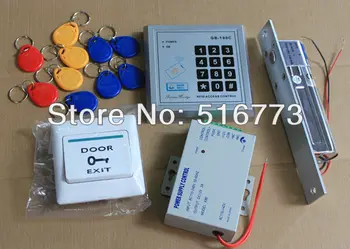 

RFID Proximity Card Door Access Control System with lock, power supply, cards GB-100C