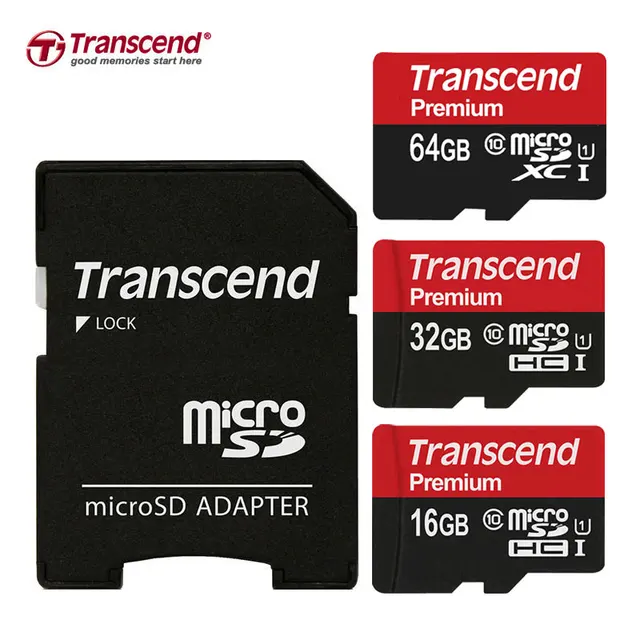 Original Transcend Micro sd Card Micro SD SDXC 64GB UHS I SDHC 32GB