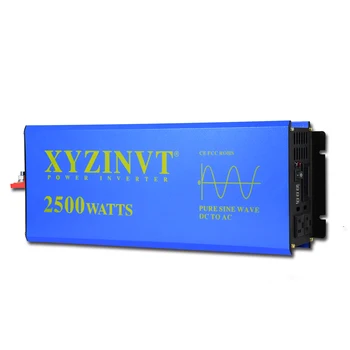 

2500w Pure Sine Wave Power Inverter Car Charger Controller LED display Battery Off-grid Solar DC 12V 24V 48V to AC 120V 220V