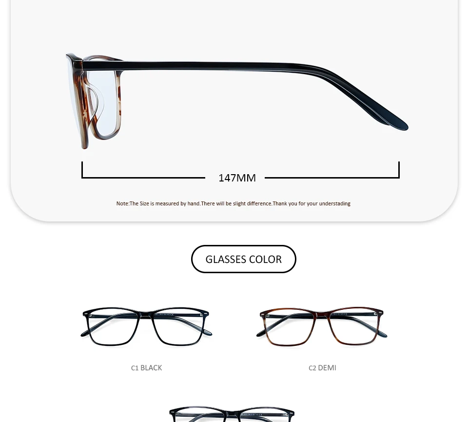 Optical Prescription Glasses Men Eyeglasses Hyperopia Myopia Prescription Lenses Acetate Glasses Anti-Blue-Ray (5)